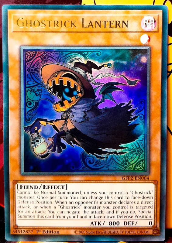 Yu-Gi-Oh! Card - Ghostrick Lantern - 1st Edition  - Ultra Rare Holo - GFP2-EN064 - NM
