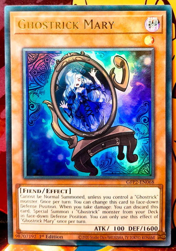 Yu-Gi-Oh! Card - Ghostrick Mary - 1st Edition  - Ultra Rare Holo - GFP2-EN068 - NM