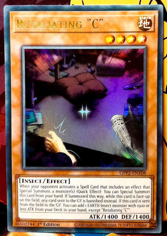 Yu-Gi-Oh! Card - Retaliating "C" - 1st Edition  - Ultra Rare Holo - GFP2-EN108 - NM