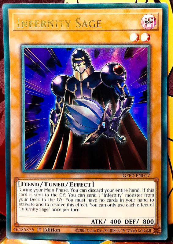 Yu-Gi-Oh! Card - Infernity Sage - 1st Edition  - Ultra Rare Holo - GFP2-EN017 - NM