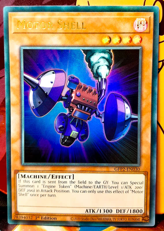 Yu-Gi-Oh! Card - Motor Shell - 1st Edition  - Ultra Rare Holo - GFP2-EN030 - NM