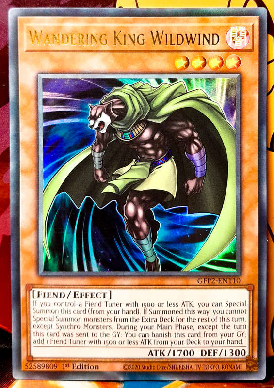 Yu-Gi-Oh! Card - Wandering King Wildwind - 1st Edition  - Ultra Rare Holo - GFP2-EN110 - NM