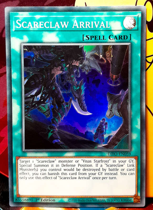 Yu-Gi-Oh! Card - Scareclaw Arrival - 1st Edition  - Ultra Rare Holo - DIFO-EN059 - NM