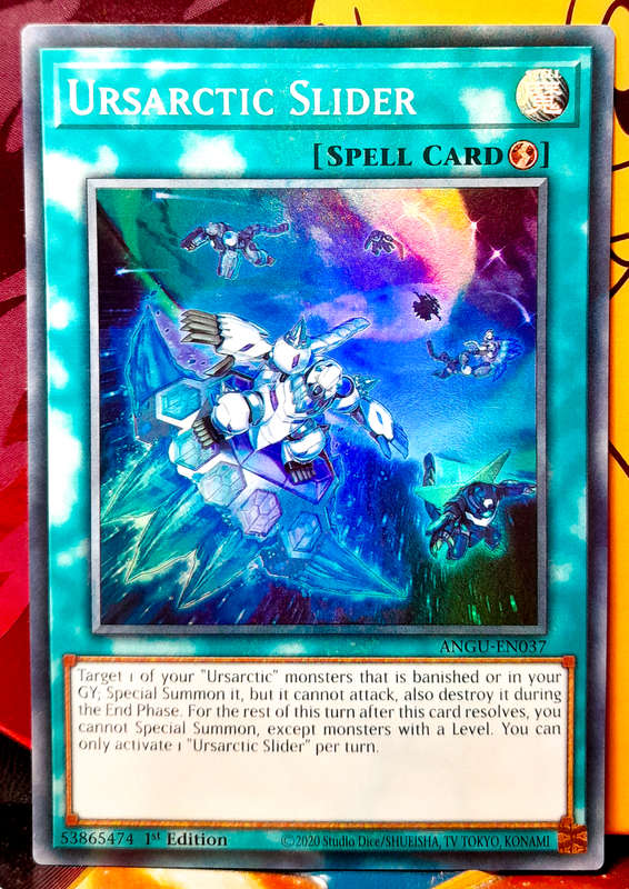 Yu-Gi-Oh! Card - Ursarctic Slider - 1st Edition  - Ultra Rare Holo - ANGU-EN037 - NM