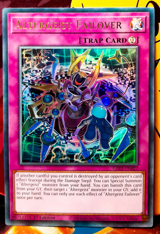 Yu-Gi-Oh! Card - Altergeist Failover - 1st Edition  - Ultra Rare Holo - GFP2-EN027 - NM