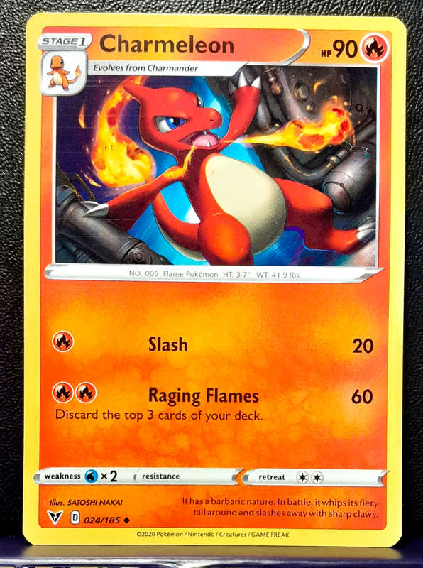 Pokemon Card - Charmeleon 024/185 - Uncommon - SWSH Vivid Voltage NM