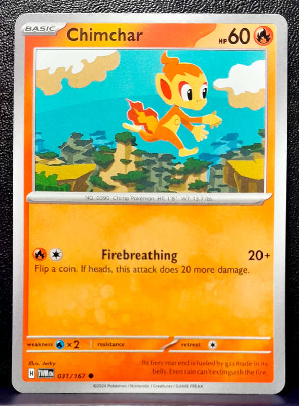 Pokemon Cards - Chimchar 031/167 - Common - Twilight Masquerade