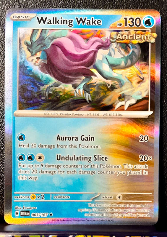 Pokemon Cards - Walking Wake 063/167 - Holofoil Rare - Twilight Masquerade