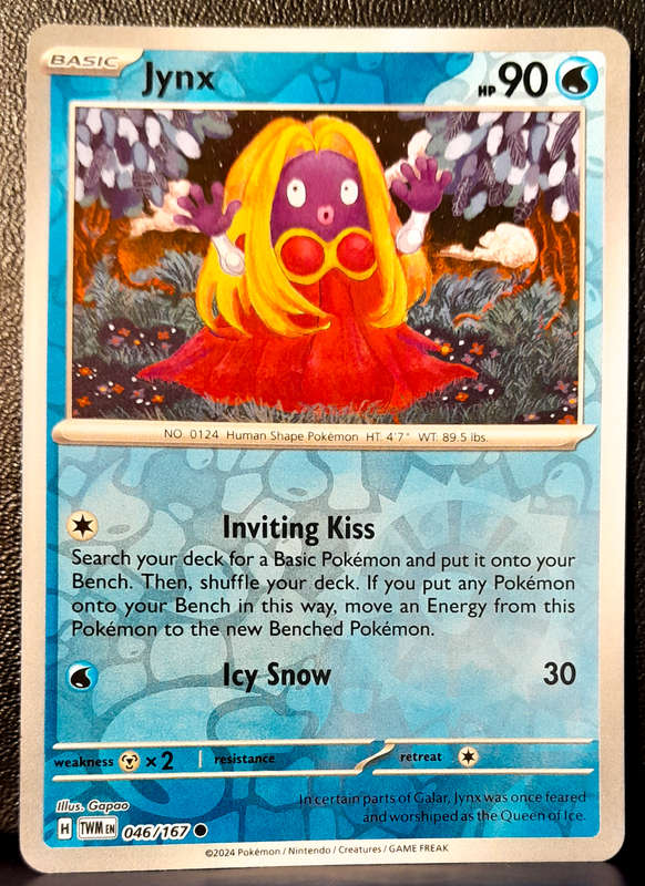 Pokemon Cards - Jynx 046/167 - Reverse Holofoil - Twilight Masquerade
