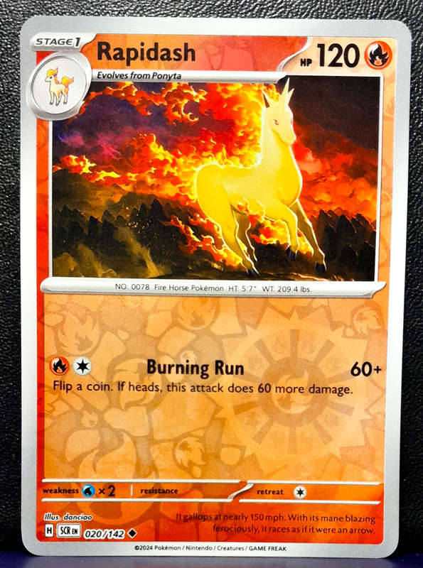 Pokemon Card - Rapidash 020/142 - Reverse Holofoil - Stellar Crown