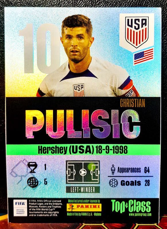 Panini Top Class - Pulisic 198 - WINNER  - 2024 - NM