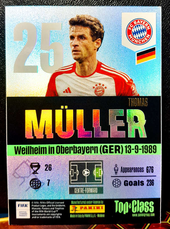 Panini Top Class - Muller 188 - WINNER  - 2024 - NM