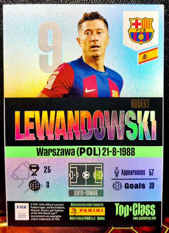 Panini Top Class - Lewandowski 184 - WINNER  - 2024 - NM