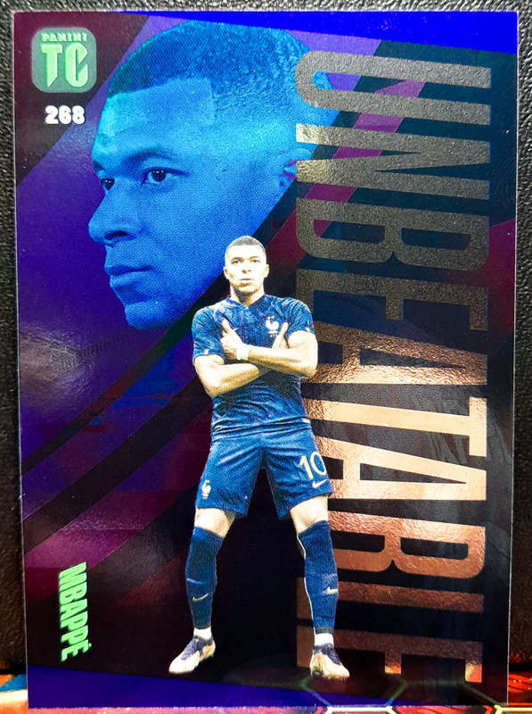 Panini Top Class - Mbappe 268 - Unbeatable - RARE Blue Foil  - 2024 - NM