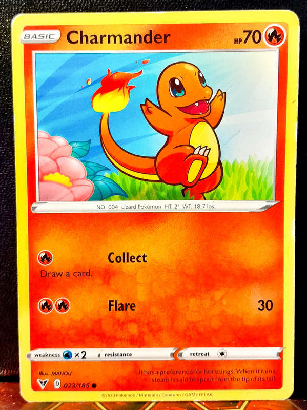 Pokemon Card - Charmander 023/185 - Common - SWSH Vivid Voltage NM