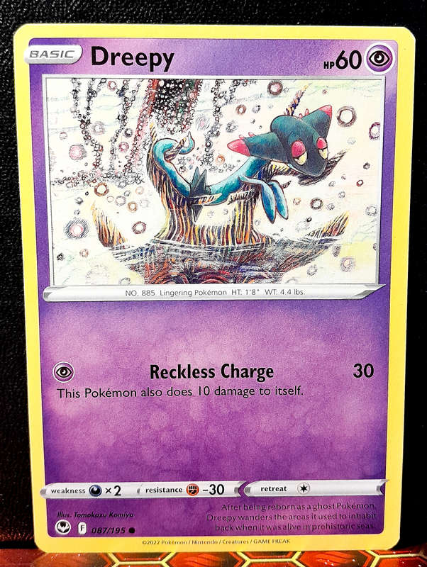 Pokemon Card - Dreepy 087/195 - Common - Silver Tempest NM
