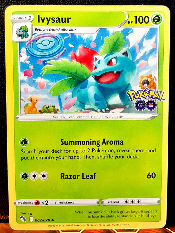 Pokemon Card - Ivysaur 002/078 - Uncommon - Pokemon Go NM