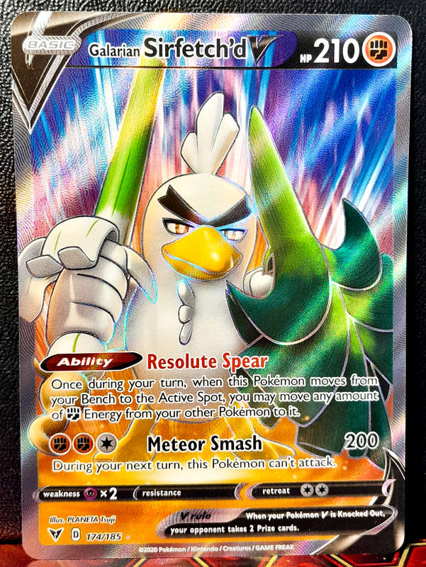 Pokemon Card - Galarian Sirfetch'd V 174/185 - Textured Full Art - SWSH Vivid Voltage NM