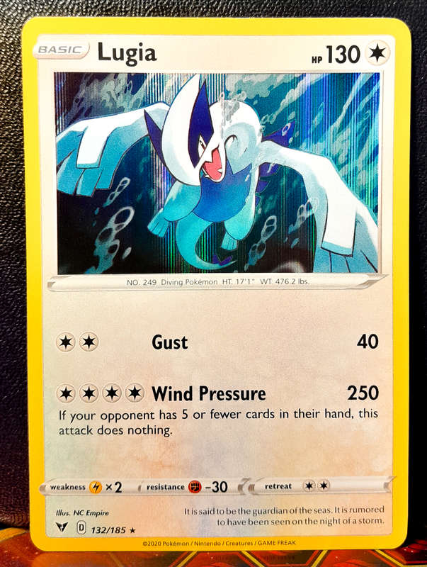 Pokemon Card - Lugia 132/185 - Holofoil Rare - SWSH Vivid Voltage NM
