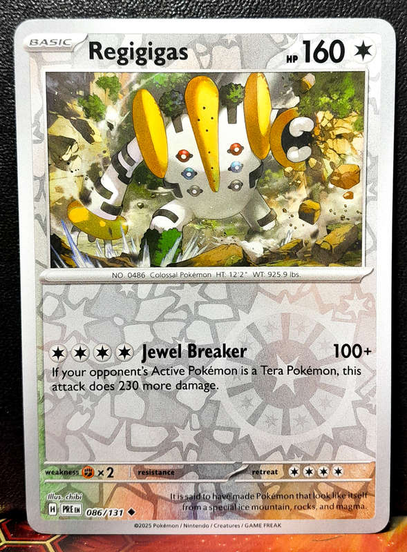 Pokemon Card - Regigigas 086/131 - Reverse Holofoil - Prismatic Evolutions  NM