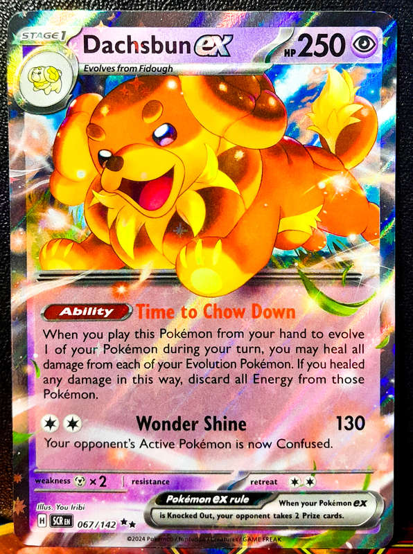 Pokemon Card - Dachsbun 067/142 - Holofoil Double Rare - Stellar Crown