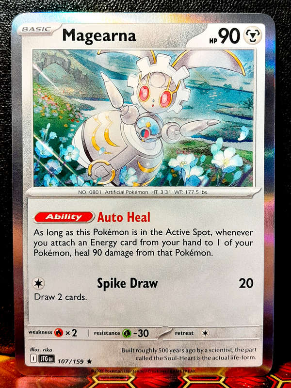 Pokemon Card - Magearna 107/159 - Holofoil Rare - Journey Together - NM