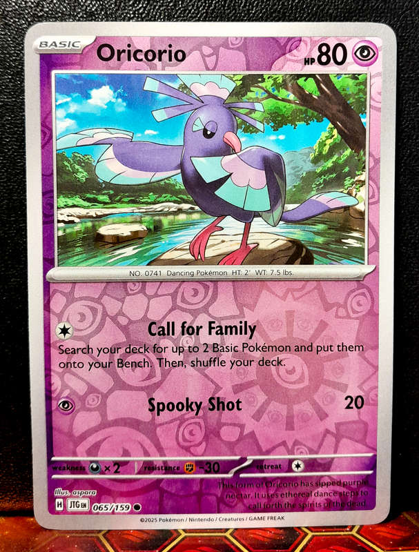 Pokemon Card - Oricorio 065/159 - Reverse Holofoil - Journey Together - NM