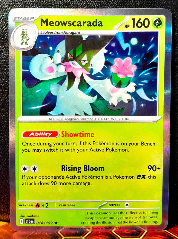 Pokemon Card - Meowscarada 018/159 - Holofoil Rare - Journey Together - NM