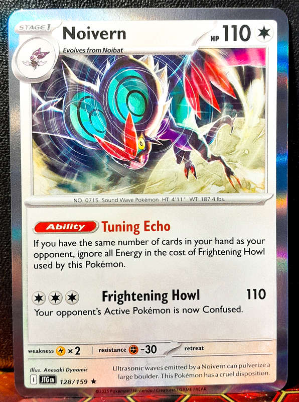 Pokemon Card - Noivern 128/159 - Holofoil Rare - Journey Together - NM