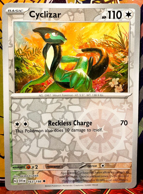 Pokemon Cards - Cyclizar 163/198 - Reverse Holofoil - Scarlet & Violet Base Set - NM