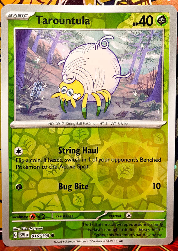 Pokemon Cards - Tarountula 016/198 - Reverse Holofoil - Scarlet & Violet Base Set - NM