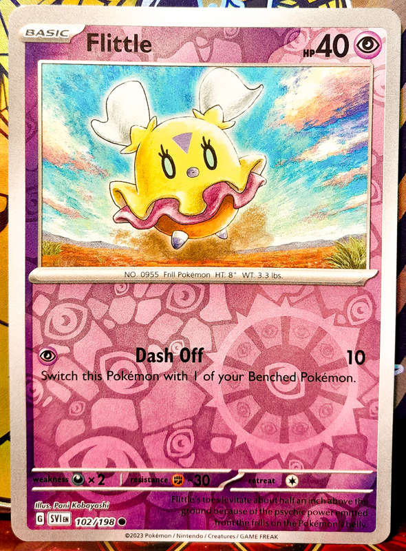 Pokemon Cards - Flittle 102/198 - Reverse Holofoil - Scarlet & Violet Base Set - NM
