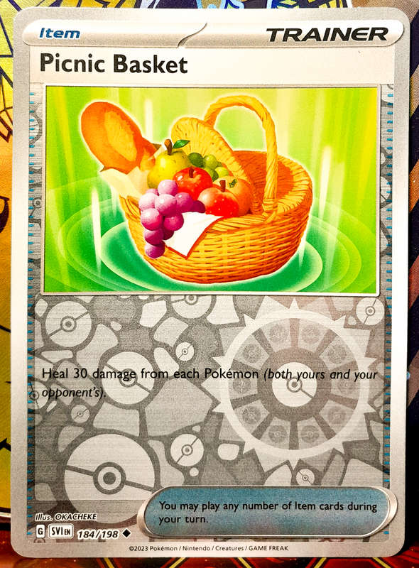 Pokemon Cards - Picnic Basket 184/198 - Item Trainer - FOIL - Scarlet & Violet Base Set - NM