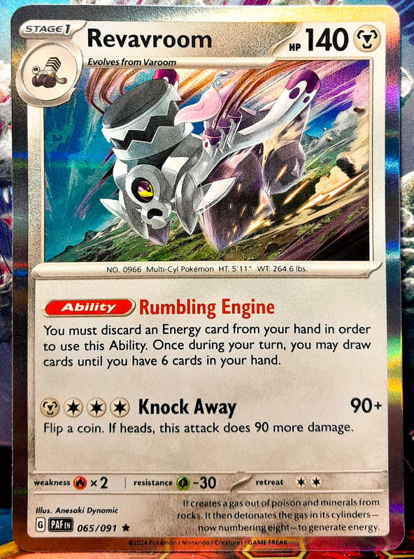 Pokemon Card - Revavroom 065/091 - Holofoil Rare - Paldean fates