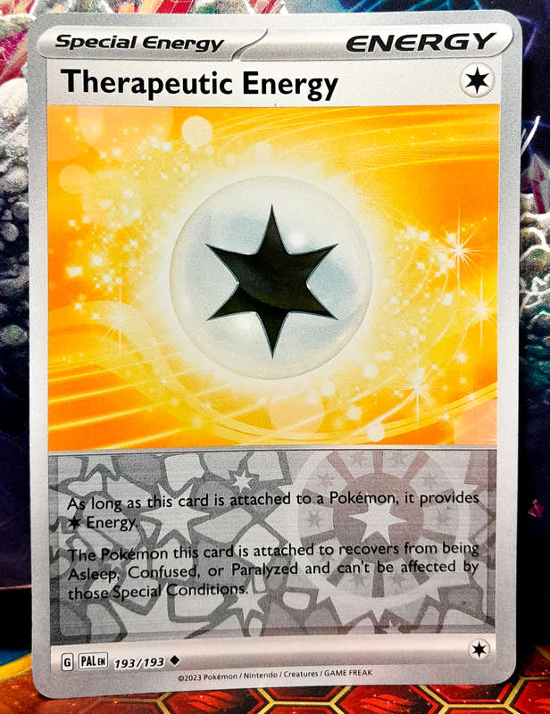 Pokemon Card - Theraputic Energy 193/193 - Reverse Holofoil Special Energy - Paldea Evolved NM