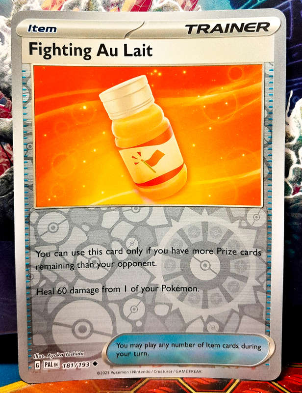 Pokemon Card - Fighting Au Lait 181/193 - Reverse Holo Item Trainer - Paldea Evolved NM