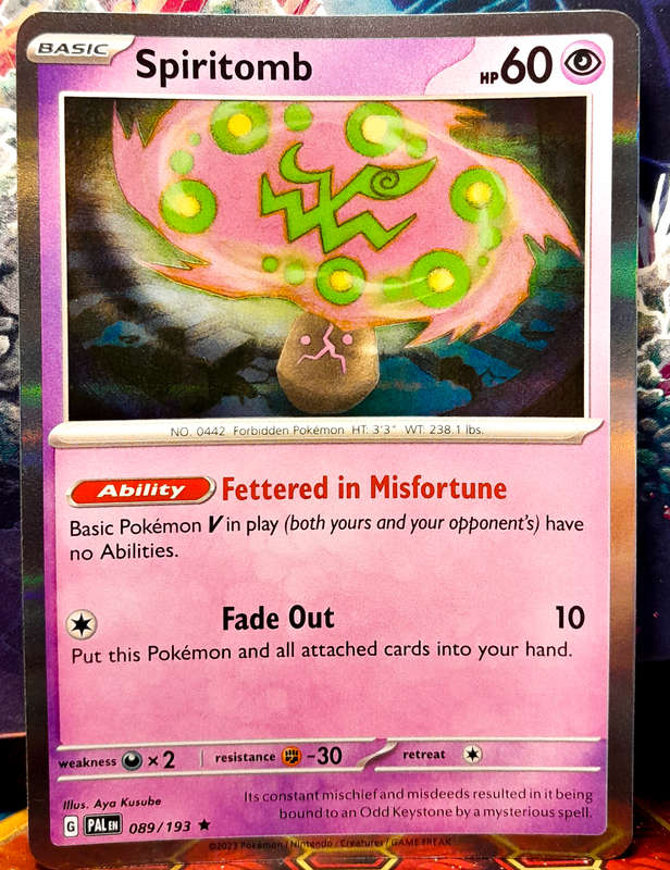 Pokemon Cards - Spiritomb 089/193 - Holo Rare - Paldea Evolved - NM