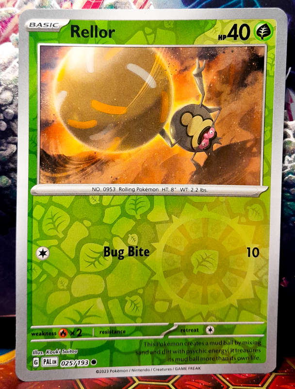 Pokemon Card - Rellor 025/193 - Reverse Holo - Paldea Evolved NM