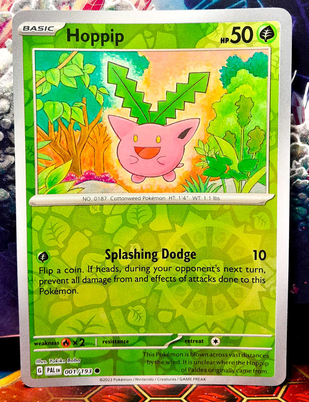 Pokemon Card - Hoppip 001/193 - Reverse Holo - Paldea Evolved NM
