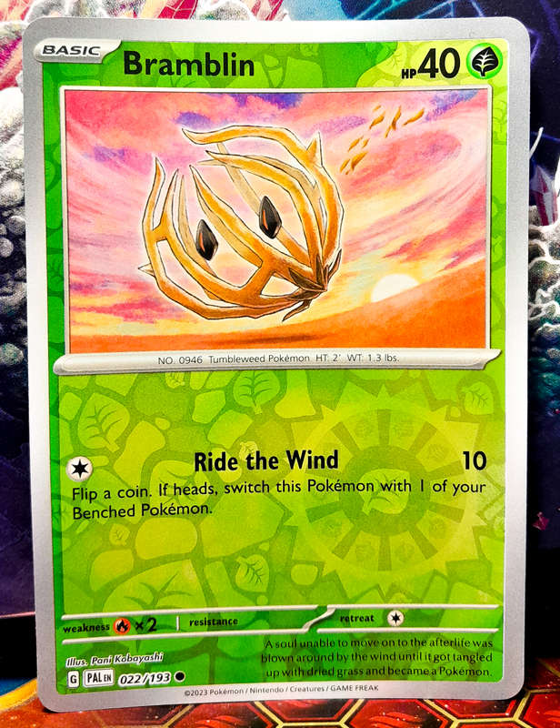 Pokemon Card - Bramblim 022/193 - Reverse Holo - Paldea Evolved NM