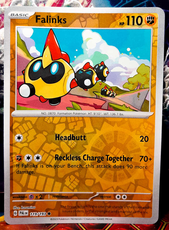 Pokemon Card - Falinks 119/193 - Reverse Holo - Paldea Evolved NM