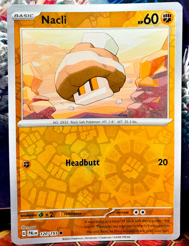 Pokemon Card - Nacli 120/193 - Reverse Holo - Paldea Evolved NM