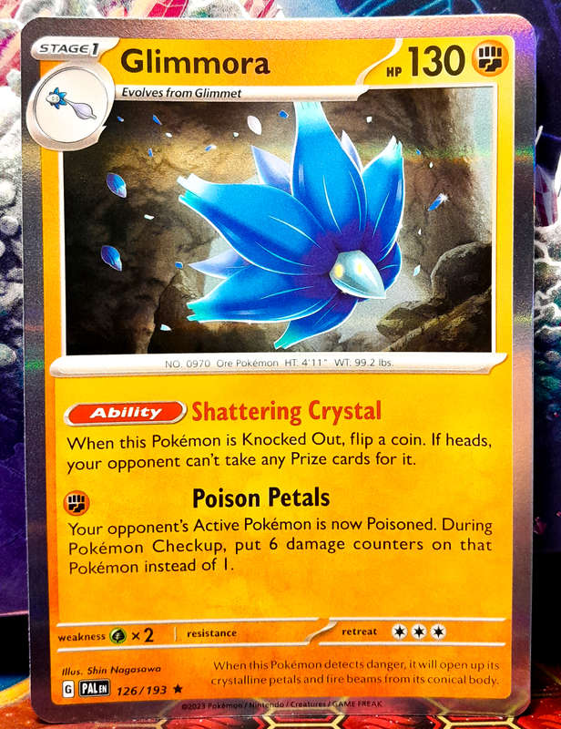 Pokemon Card - Glimmora 126/193 - Holo RARE - Paldea Evolved NM