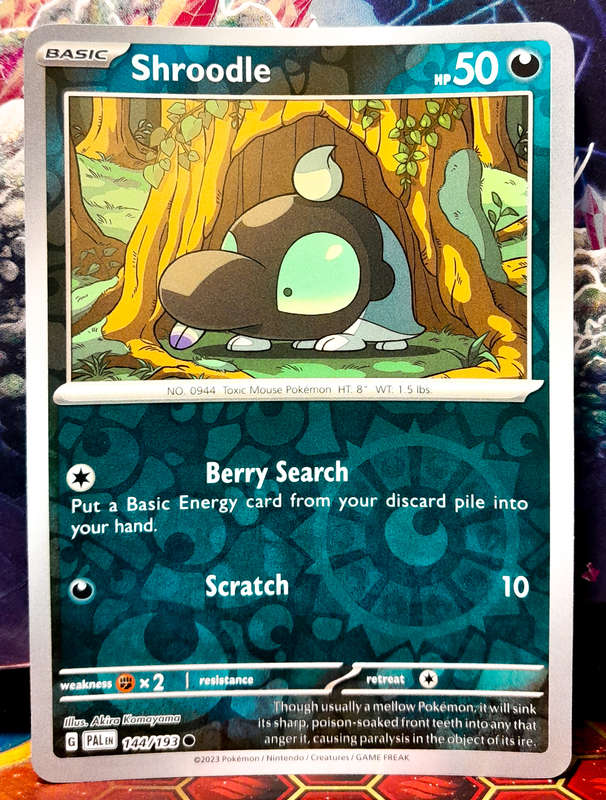 Pokemon Card - Shroodle 144/193 - Reverse Holo - Paldea Evolved NM