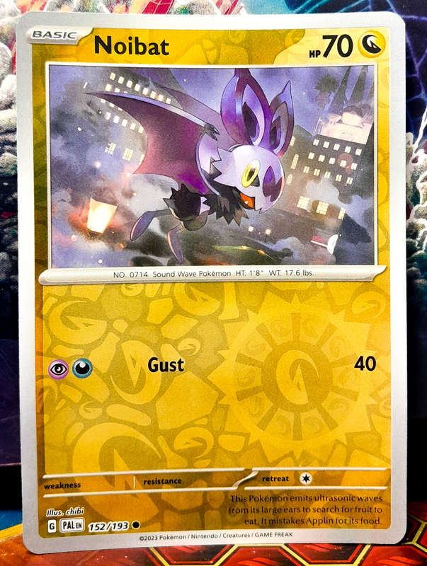 Pokemon Card - Noibat 152/193 - Reverse Holo - Paldea Evolved NM