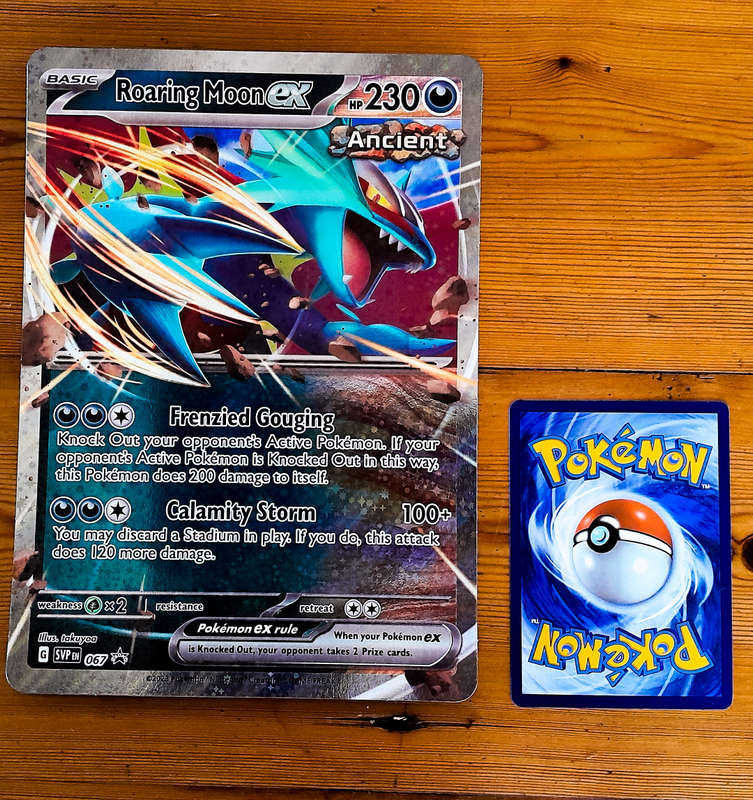 Pokemon Card - Roaring Moon SV067 - JUMBO PROMO CARD - NM