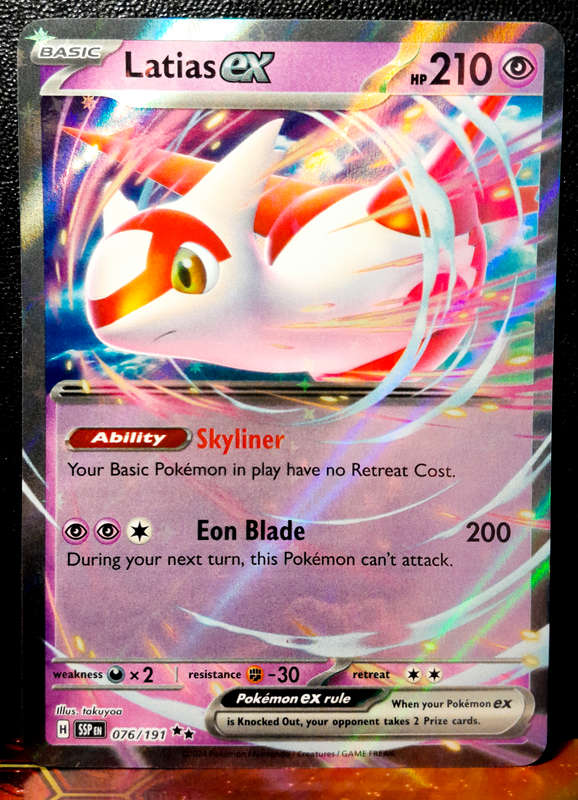 Pokemon Card - Latias EX 076/191 - Holofoil Double Rare - Surging Sparks  NM