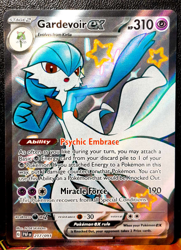 Pokemon Card - Gardevoir EX 217/091 - Shiny Gallery Secret Rare - Paldean Fates