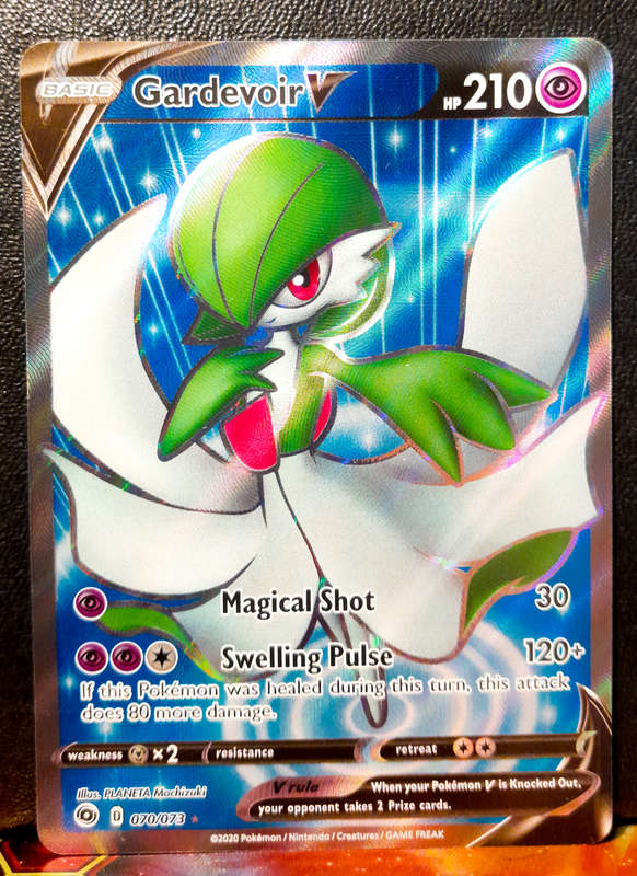 Pokemon Card - Gardevoir V 070/073 - Textured Full are Rare - SWSH Champions Path NM