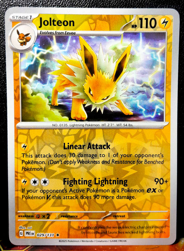 Pokemon Card - Jolteon 029/131 - Reverse Holofoil Rare - Prismatic Evolutions  NM